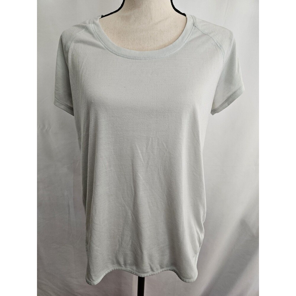 Reebok Top Activewear T-Shirt Light Blue Short Sleeve Womens Size Large